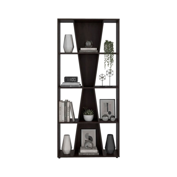 English Elm Vahugan 12 Shelf Tall Bookcase Engineered Wood Open Display Unit for Modern Homes B070P596414