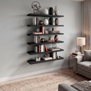 English Elm 42 Inch Engineered Wood Floating Ledge Shelf for Living Room Bedroom or Office Decor B070P604613