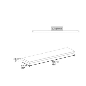 English Elm 42 Inch Engineered Wood Floating Ledge Shelf for Living Room Bedroom or Office Decor B070P604613