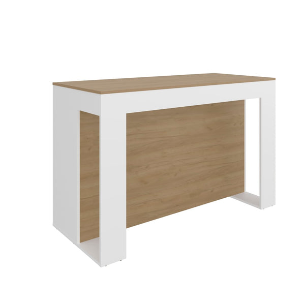 English Elm Cuenca Counter Height Dining Table with Three Open Shelves for Compact Kitchen Spaces B070S00419
