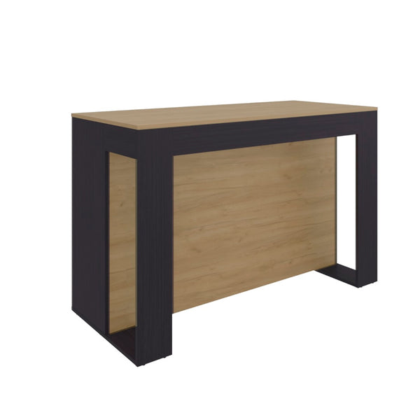 English Elm Cuenca Counter Height Prep and Dining Table with Three Open Shelves for Small Kitchens B070S00420