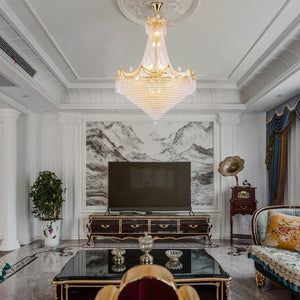 English Elm 42" K9 Crystal Neoclassical Chandelier 22 Light Empire Ceiling Fixture for Dining Rooms B072132064