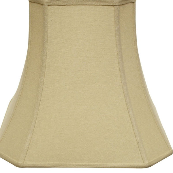English Elm Cut Corner Square Bell Shade Natural Linen Softback Washer Fitter for Table Lamps B075101174