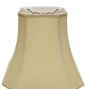 English Elm Cut Corner Square Bell Shade Natural Linen Softback Washer Fitter for Table Lamps B075101174