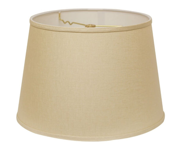 English Elm Slant Modified Empire Linen Hardback Shade Warm Beige Washer Fitter for Table Lamps B075101403