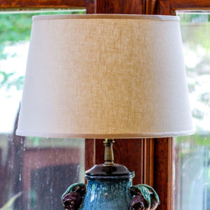 English Elm Slant Modified Empire Linen Hardback Shade Warm Beige Washer Fitter for Table Lamps B075101403