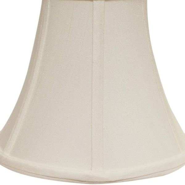 English Elm Slant Bell Shantung Fabric Lampshade Washer Fitter Warm Ambient Glow for Table Lamps B075101465