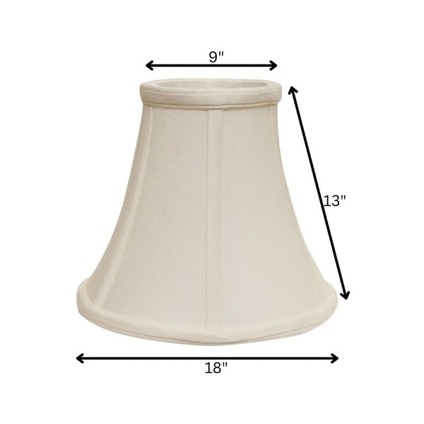 English Elm Slant Bell Shantung Fabric Lampshade Washer Fitter Warm Ambient Glow for Table Lamps B075101465