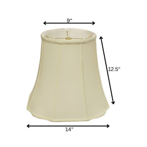 English Elm Slant Octagon Moire Shantung Softback Lamp Shade Egg Tone Architectural Panel Design B075101512