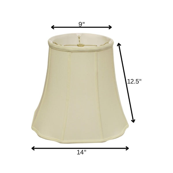 English Elm Slant Octagon Moire Shantung Softback Lamp Shade Egg Tone Architectural Panel Design B075101512