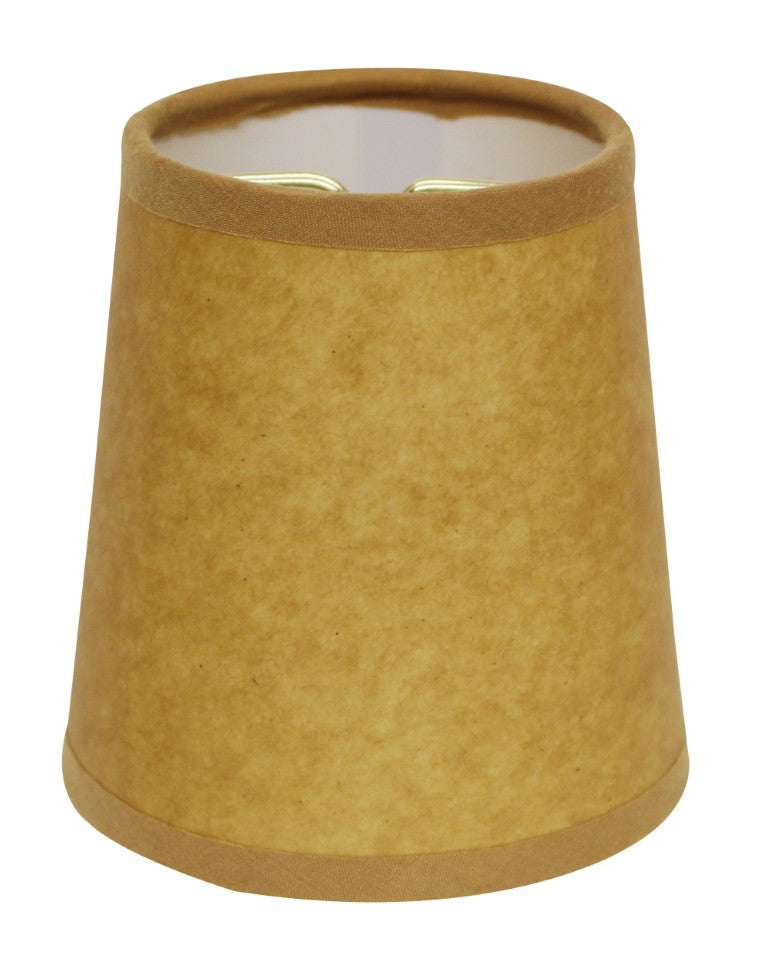 English Elm Slant Hardback Kraft Paper Chandelier Shades Set of 6 with Flame Clip Brass Fittings B075101744