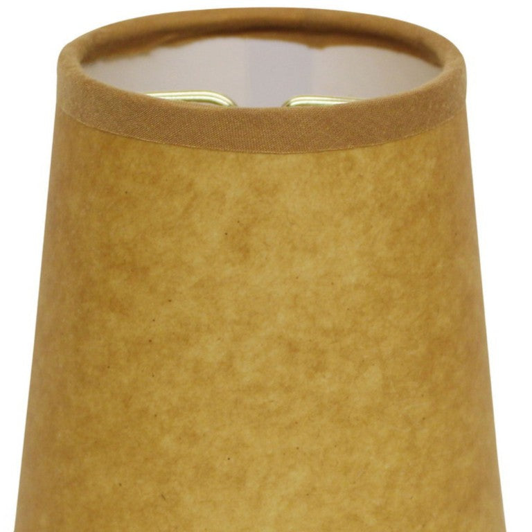 English Elm Slant Hardback Kraft Paper Chandelier Shades Set of 6 with Flame Clip Brass Fittings B075101744