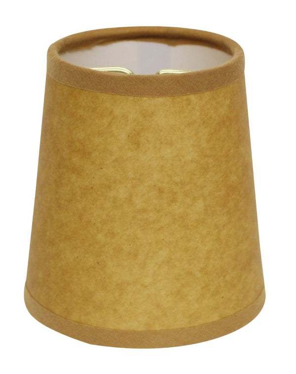 English Elm Slant Hardback Kraft Paper Chandelier Shades Set of 6 with Flame Clip Oil Finish B075101745