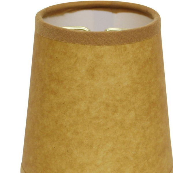 English Elm Slant Hardback Kraft Paper Chandelier Shades Set of 6 with Flame Clip Oil Finish B075101745