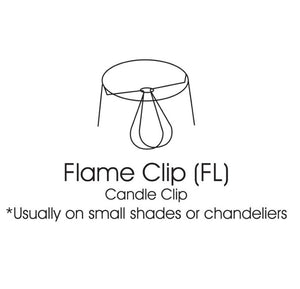 English Elm Slant Hardback Kraft Paper Chandelier Shades Set of 6 with Flame Clip Oil Finish B075101745
