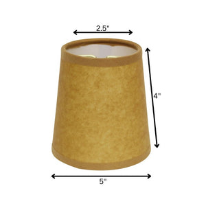 English Elm Slant Hardback Kraft Paper Chandelier Shades Set of 6 with Flame Clip Oil Finish B075101745