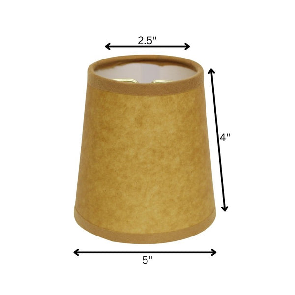 English Elm Slant Hardback Kraft Paper Chandelier Shades Set of 6 with Flame Clip Oil Finish B075101745