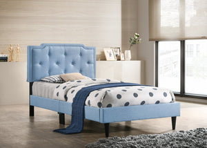 English Elm Stylish Twin Bed Bold Cobalt Finish Casual Frame for Kids Teen or Guest Bedroom B078107961