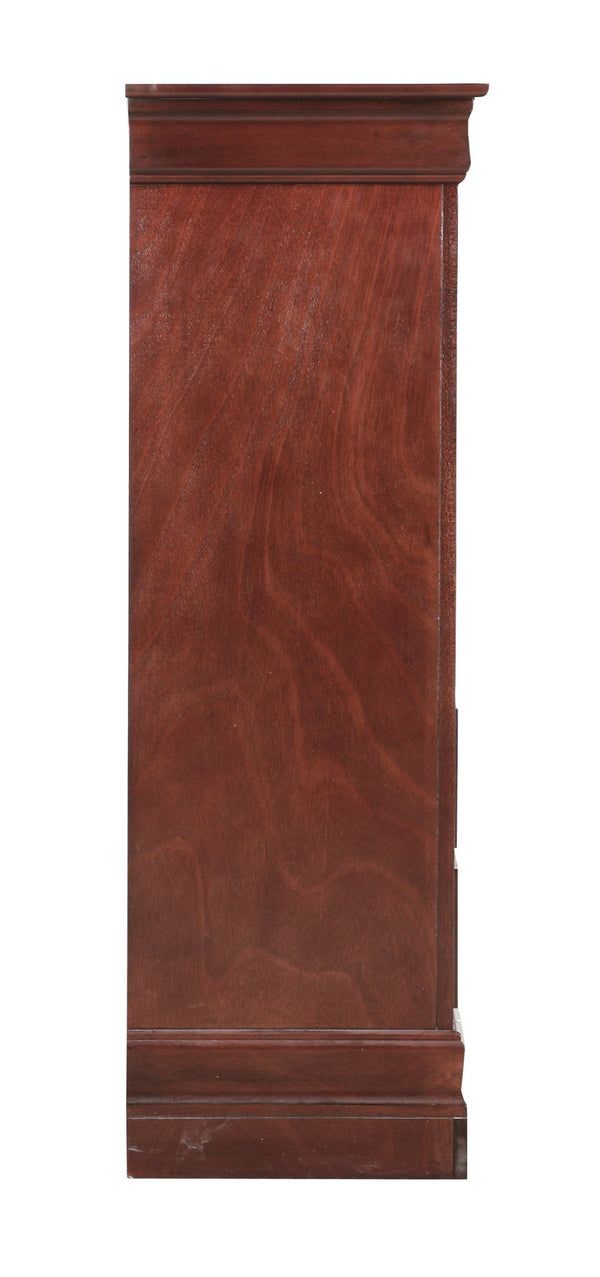 English Elm Elegant Cherry Finish Traditional Tall Chest Anchoring Bedroom or Hallway Decor B078112058