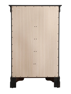 English Elm Elegant Cherry Finish Traditional Tall Chest Anchoring Bedroom or Hallway Decor Black B078112062