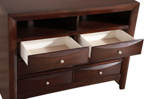 English Elm Marilla Media Chest with Dovetail Drawers Nickel Hardware Warm Wood Veneer Finish Cappuccino B078118250