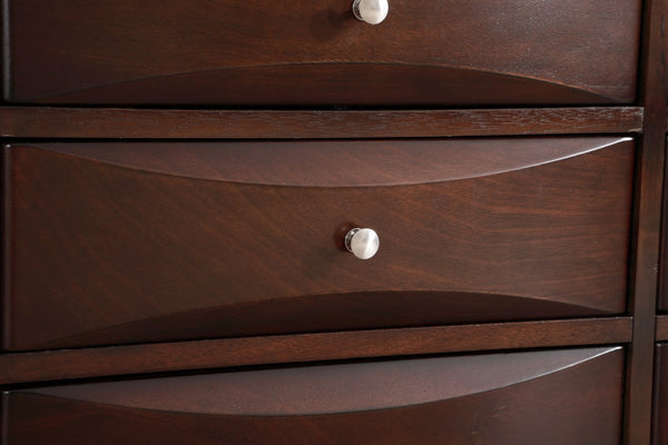 English Elm Marilla Media Chest with Dovetail Drawers Nickel Hardware Warm Wood Veneer Finish Cappuccino B078118250
