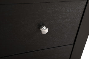 English Elm Burlington Matte Black Media Chest with Dovetail Drawers and Wood Veneer Finish B078118341