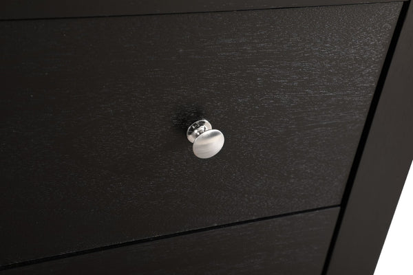 English Elm Burlington Matte Black Media Chest with Dovetail Drawers and Wood Veneer Finish B078118341