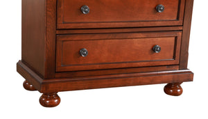 English Elm Meade Seven Drawer Tall Chest in Cherry Veneer with Dovetail Joinery Traditional Style B078118437