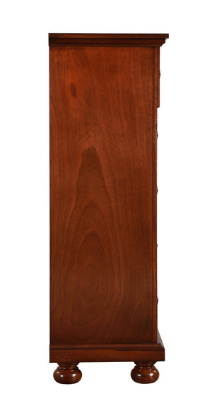 English Elm Meade Seven Drawer Tall Chest in Cherry Veneer with Dovetail Joinery Traditional Style B078118437