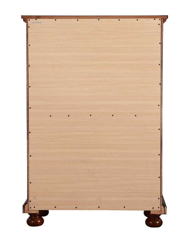 English Elm Meade Seven Drawer Tall Chest in Cherry Veneer with Dovetail Joinery Traditional Style B078118437