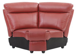 English Elm Ward Faux Leather Wedge Sectional Piece Bold Accent Seat for Modern Living Rooms B078P301548