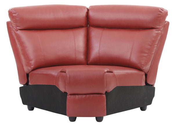 English Elm Ward Faux Leather Wedge Sectional Piece Bold Accent Seat for Modern Living Rooms B078P301548