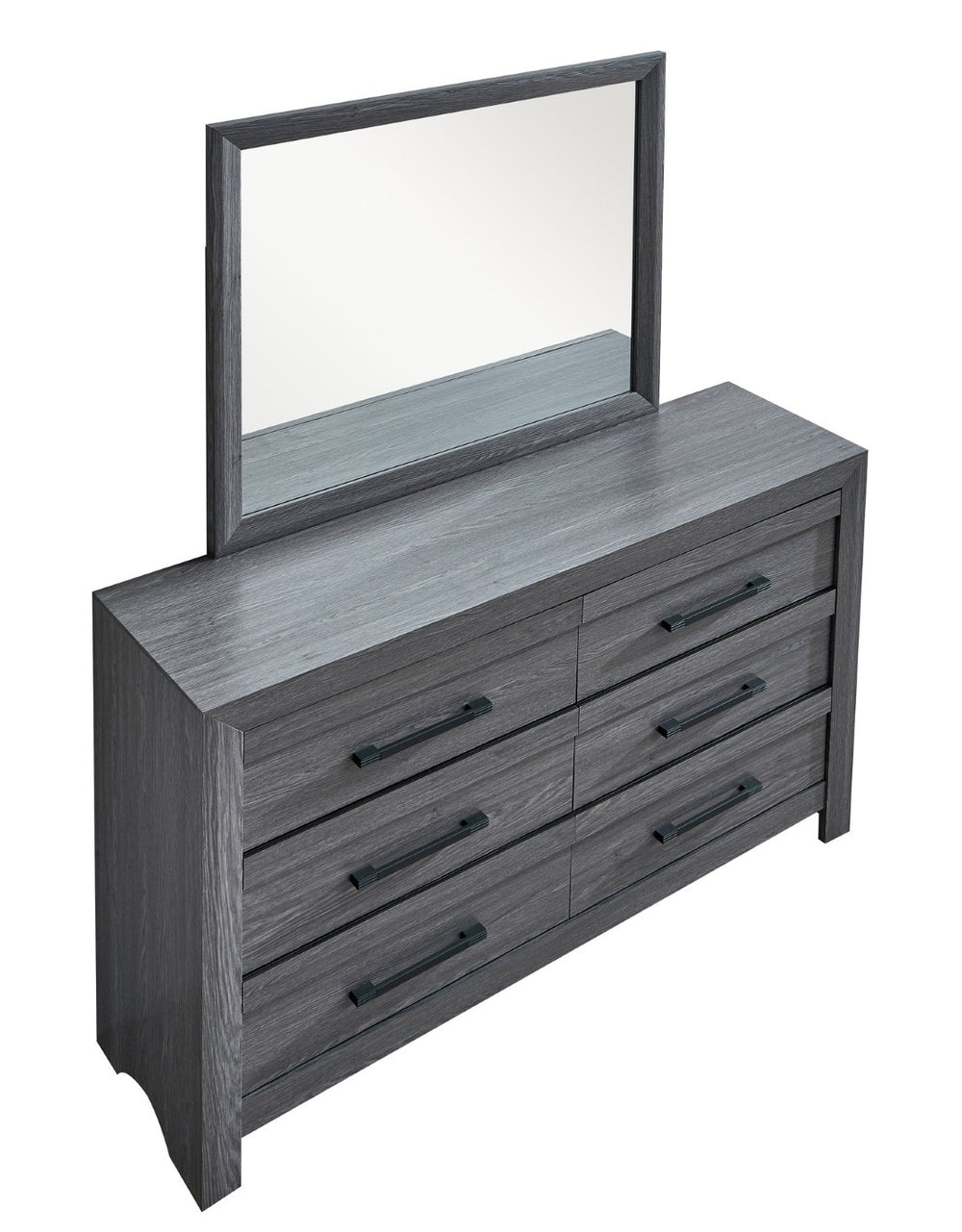 English Elm Rustica Gray Laminate Dresser with Dovetail Drawers and Dimensional Facade for Bedroom B078P473032