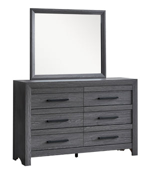 English Elm Rustica Gray Laminate Dresser with Dovetail Drawers and Dimensional Facade for Bedroom B078P473032