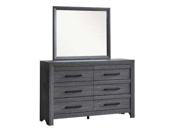 English Elm Rustica Gray Laminate Dresser with Dovetail Drawers and Dimensional Facade for Bedroom B078P473032