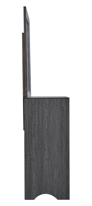 English Elm Rustica Gray Laminate Dresser with Dovetail Drawers and Dimensional Facade for Bedroom B078P473032