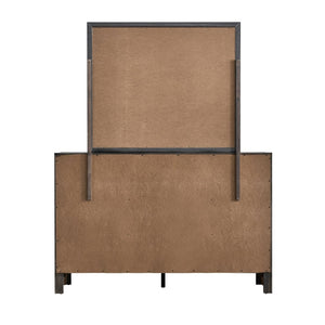 English Elm Rustica Gray Laminate Dresser with Dovetail Drawers and Dimensional Facade for Bedroom B078P473032