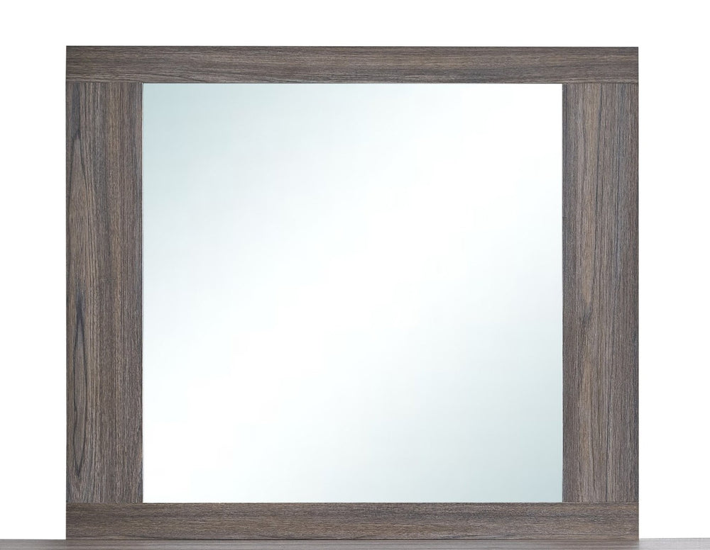 English Elm Aberdeen Wall Mirror with Low-distortion Glass and Gray Oak Laminate Frame for Bedroom B078P497934