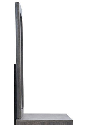 English Elm Aberdeen Wall Mirror with Low-distortion Glass and Gray Oak Laminate Frame for Bedroom B078P497934