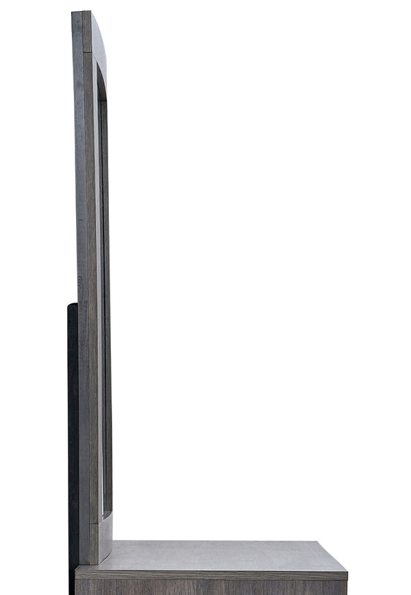 English Elm Aberdeen Wall Mirror with Low-distortion Glass and Gray Oak Laminate Frame for Bedroom B078P497934