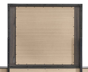 English Elm Aberdeen Wall Mirror with Low-distortion Glass and Gray Oak Laminate Frame for Bedroom B078P497934