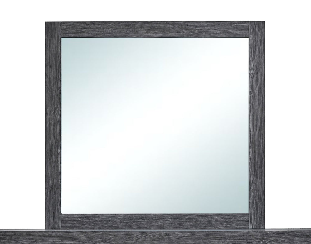 English Elm Plano Wood Grain Framed Wall Mirror with Low Distortion Glass for Bedroom Decor Gray B078P498683