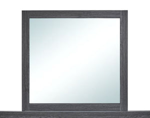 English Elm Plano Wood Grain Framed Wall Mirror with Low Distortion Glass for Bedroom Decor Gray B078P498683