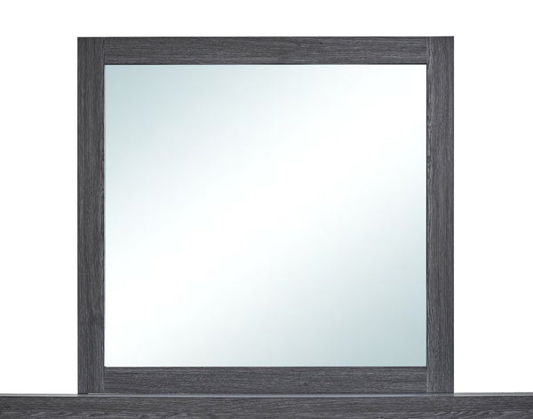 English Elm Plano Wood Grain Framed Wall Mirror with Low Distortion Glass for Bedroom Decor Gray B078P498683