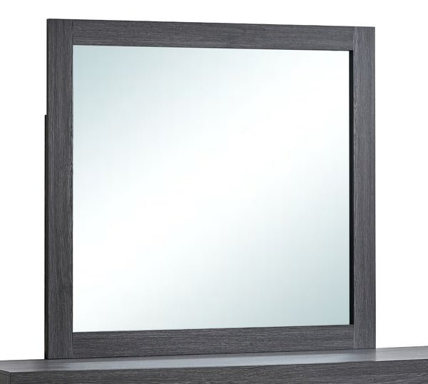 English Elm Plano Wood Grain Framed Wall Mirror with Low Distortion Glass for Bedroom Decor Gray B078P498683