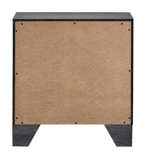 English Elm Plano Two Drawer Nightstand with Dovetail Joinery and Sleek Metal Hardware for Modern Bedrooms Gray B078P498684