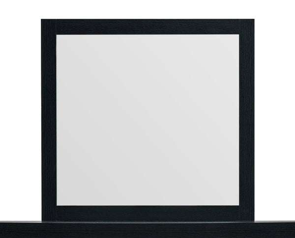 English Elm Plano Wood Grain Framed Wall Mirror with Low Distortion Glass for Bedroom Decor Black B078P498691