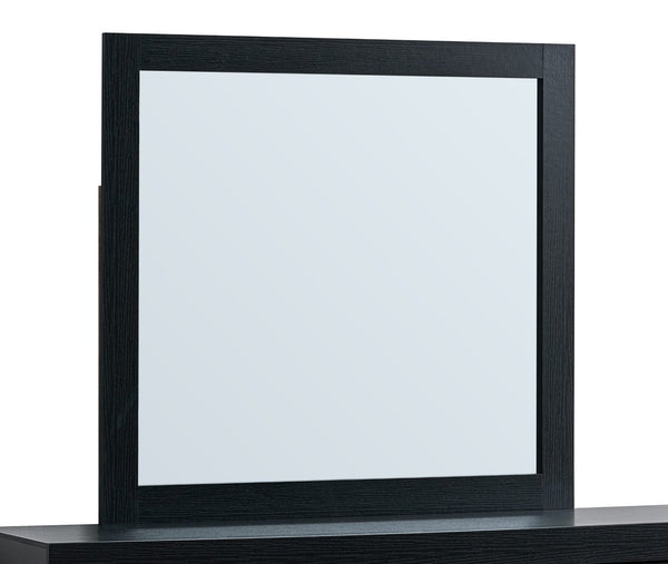 English Elm Plano Wood Grain Framed Wall Mirror with Low Distortion Glass for Bedroom Decor Black B078P498691