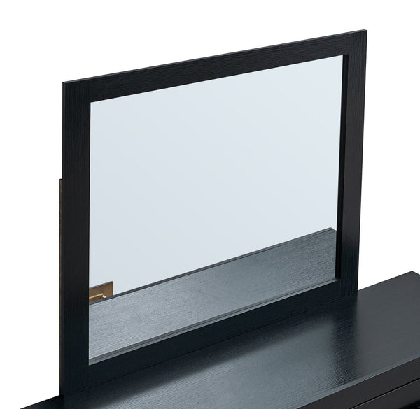 English Elm Plano Wood Grain Framed Wall Mirror with Low Distortion Glass for Bedroom Decor Black B078P498691